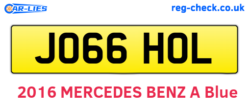 JO66HOL are the vehicle registration plates.