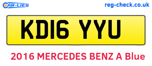KD16YYU are the vehicle registration plates.