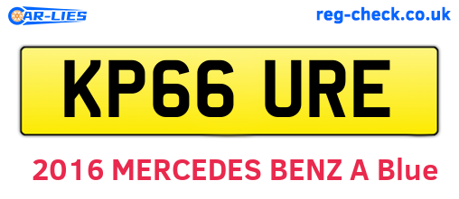 KP66URE are the vehicle registration plates.