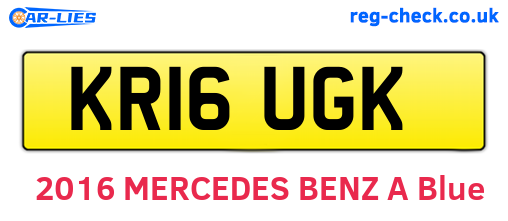 KR16UGK are the vehicle registration plates.