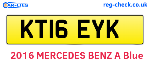 KT16EYK are the vehicle registration plates.