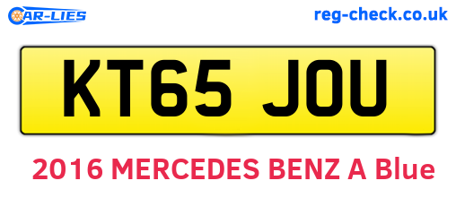 KT65JOU are the vehicle registration plates.