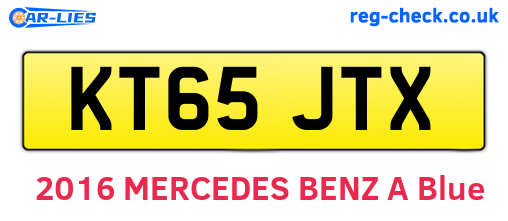 KT65JTX are the vehicle registration plates.