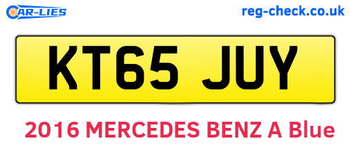 KT65JUY are the vehicle registration plates.