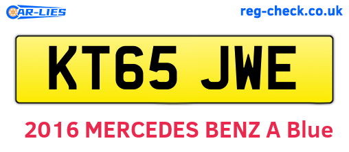 KT65JWE are the vehicle registration plates.