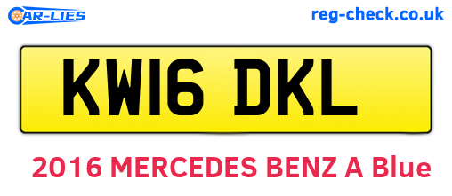 KW16DKL are the vehicle registration plates.