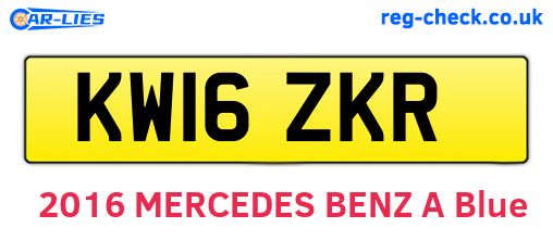 KW16ZKR are the vehicle registration plates.