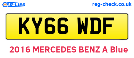 KY66WDF are the vehicle registration plates.