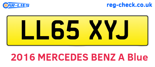 LL65XYJ are the vehicle registration plates.