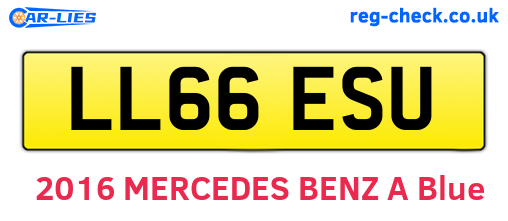 LL66ESU are the vehicle registration plates.