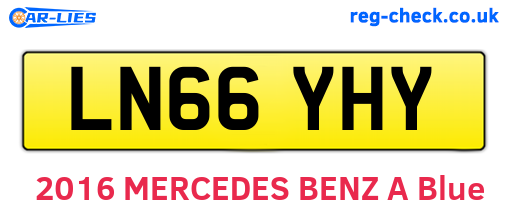 LN66YHY are the vehicle registration plates.