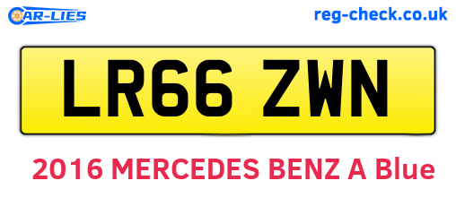 LR66ZWN are the vehicle registration plates.