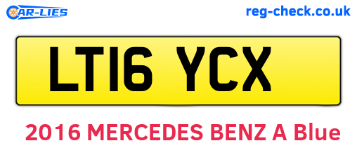 LT16YCX are the vehicle registration plates.