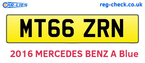 MT66ZRN are the vehicle registration plates.