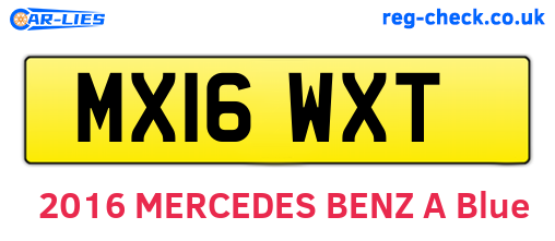 MX16WXT are the vehicle registration plates.