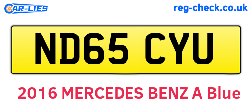 ND65CYU are the vehicle registration plates.