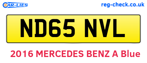ND65NVL are the vehicle registration plates.