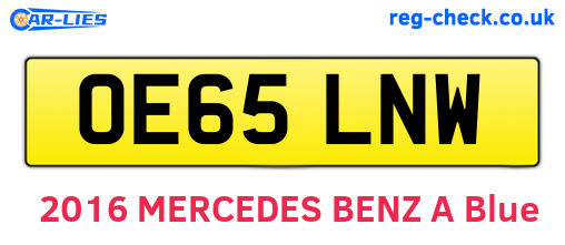 OE65LNW are the vehicle registration plates.
