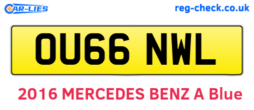 OU66NWL are the vehicle registration plates.