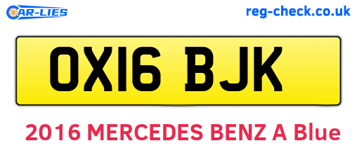 OX16BJK are the vehicle registration plates.