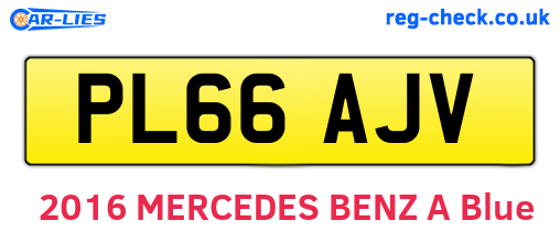 PL66AJV are the vehicle registration plates.