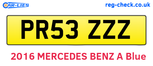 PR53ZZZ are the vehicle registration plates.