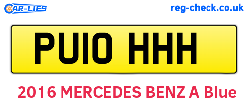 PU10HHH are the vehicle registration plates.