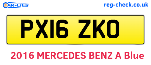 PX16ZKO are the vehicle registration plates.
