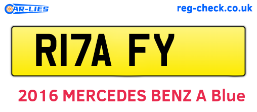 R17AFY are the vehicle registration plates.