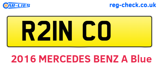 R21NCO are the vehicle registration plates.