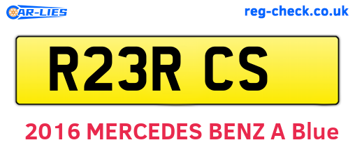 R23RCS are the vehicle registration plates.
