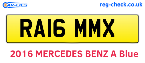 RA16MMX are the vehicle registration plates.