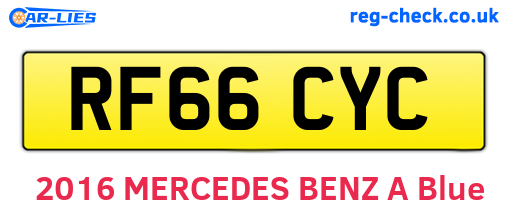 RF66CYC are the vehicle registration plates.
