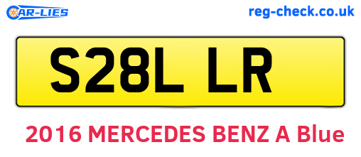 S28LLR are the vehicle registration plates.