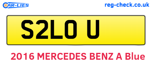 S2LOU are the vehicle registration plates.