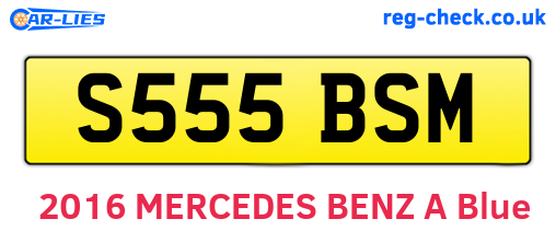 S555BSM are the vehicle registration plates.