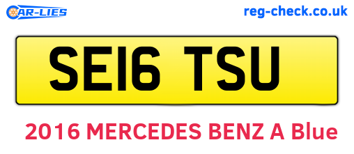 SE16TSU are the vehicle registration plates.