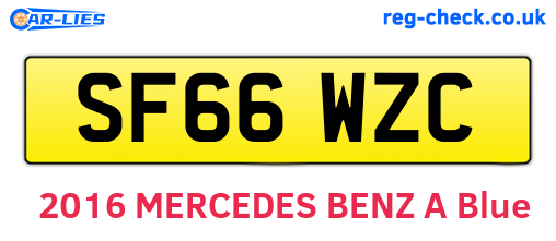 SF66WZC are the vehicle registration plates.