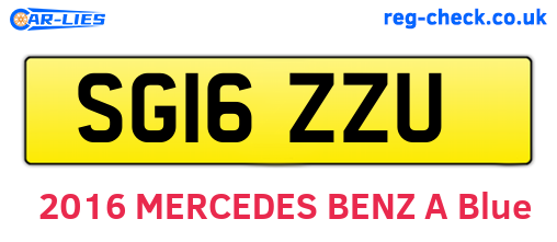 SG16ZZU are the vehicle registration plates.