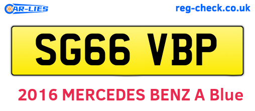 SG66VBP are the vehicle registration plates.