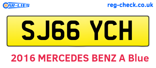 SJ66YCH are the vehicle registration plates.