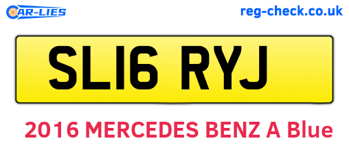 SL16RYJ are the vehicle registration plates.