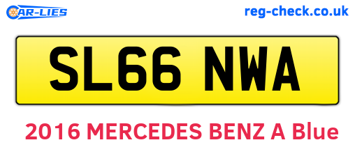 SL66NWA are the vehicle registration plates.