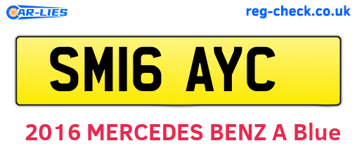 SM16AYC are the vehicle registration plates.
