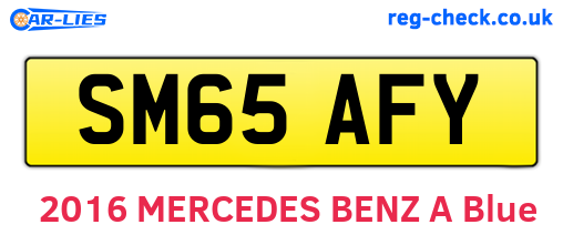 SM65AFY are the vehicle registration plates.