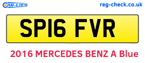 SP16FVR are the vehicle registration plates.