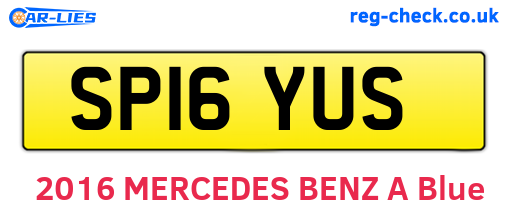 SP16YUS are the vehicle registration plates.