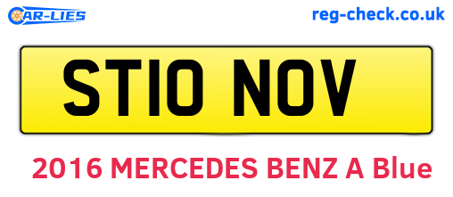 ST10NOV are the vehicle registration plates.