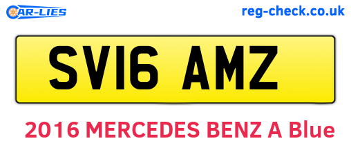 SV16AMZ are the vehicle registration plates.