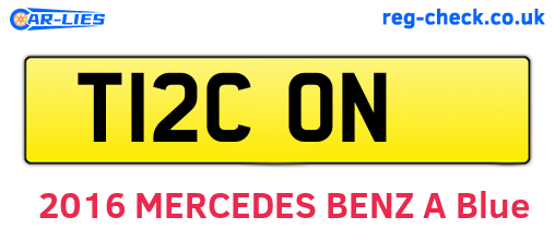 T12CON are the vehicle registration plates.